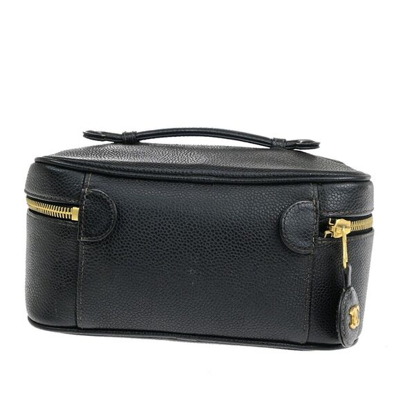 Chanel Cc Logo Vanity Hand Bag Caviar #160076C41B - Picture 3 of 15